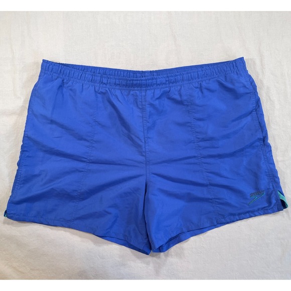 Speedo Other - VINTAGE Y2K Speedo Swim Shorts Trunks Mens L Blue 5" Inseam Mesh Lined Swim Surf